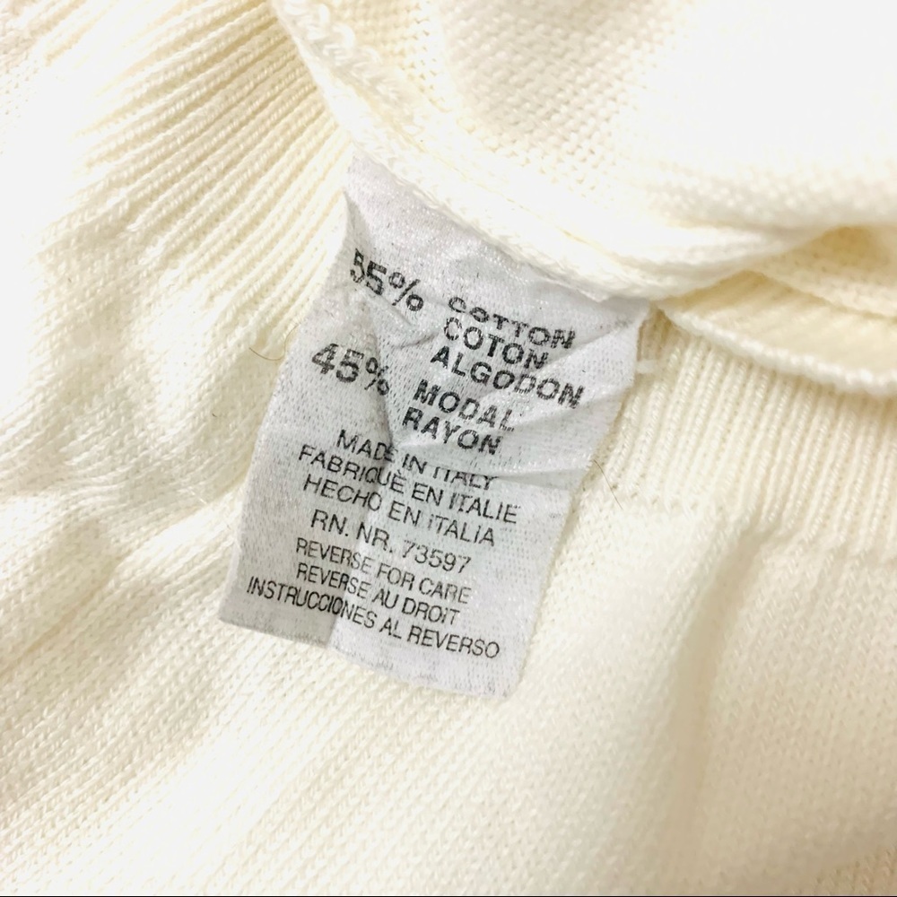 NWT PERRY ELLIS Crewneck Knit Sweater, ivory - Picture 4 of 5